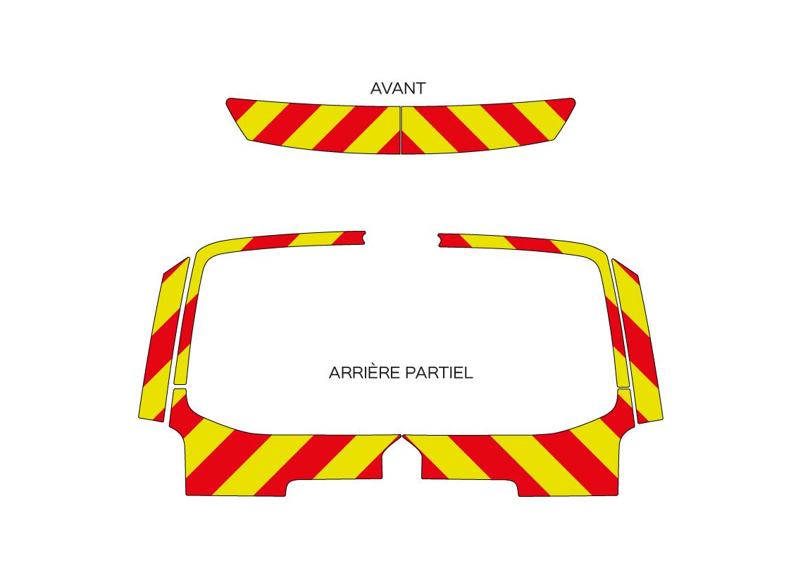 Kit de balisage prédécoupé POMPIER AVERY PEUGEOT EXPERT 2016-2023